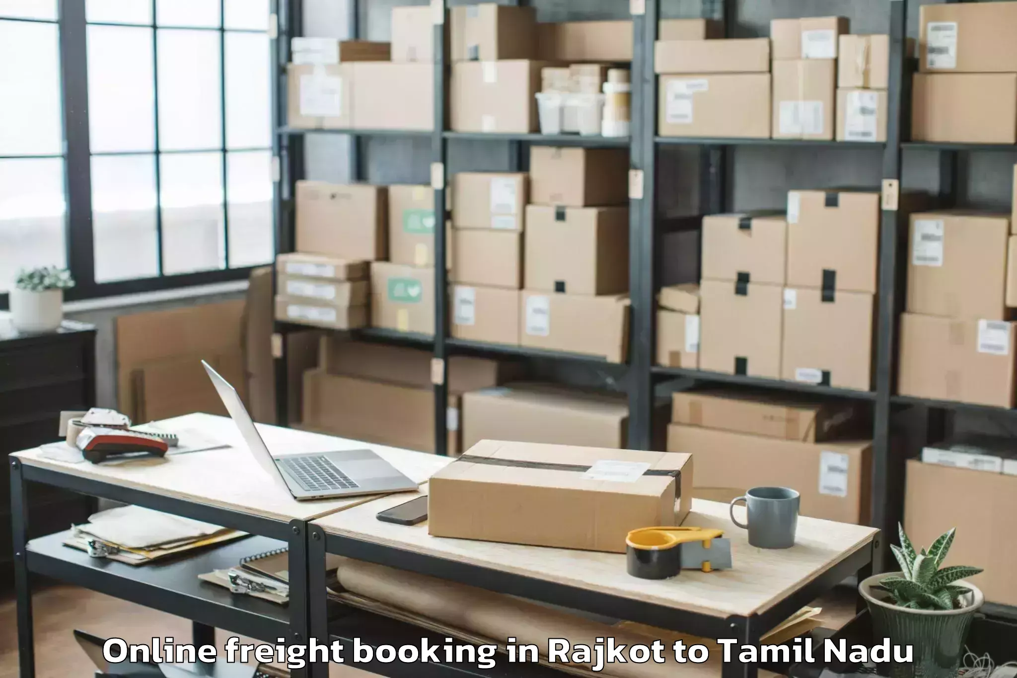 Reliable Rajkot to Peraiyur Online Freight Booking